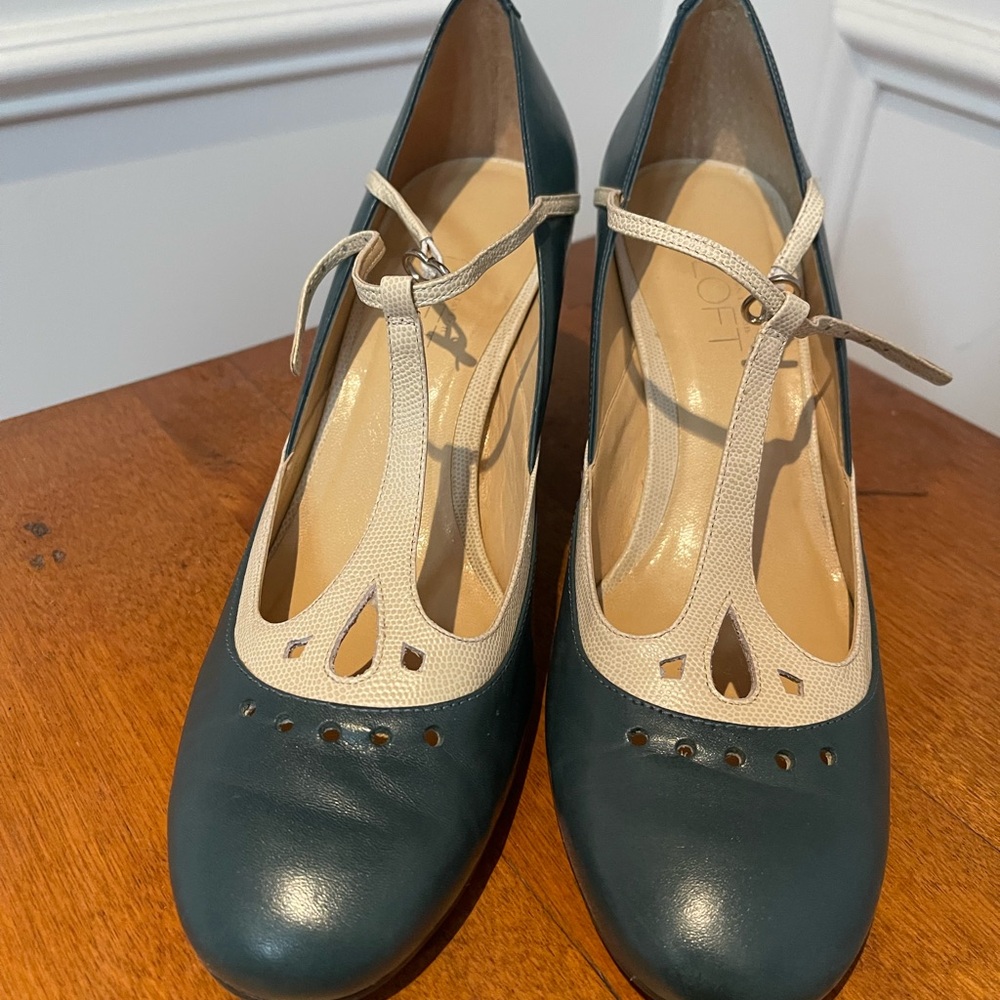 Ann Taylor LOFT Vintage 60s Style T-Strap Mary Jane Pump. Sz. 8.